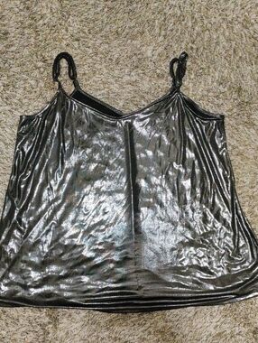 torrid Women's Metallic Charcoal Shimmer Cami Sz 1